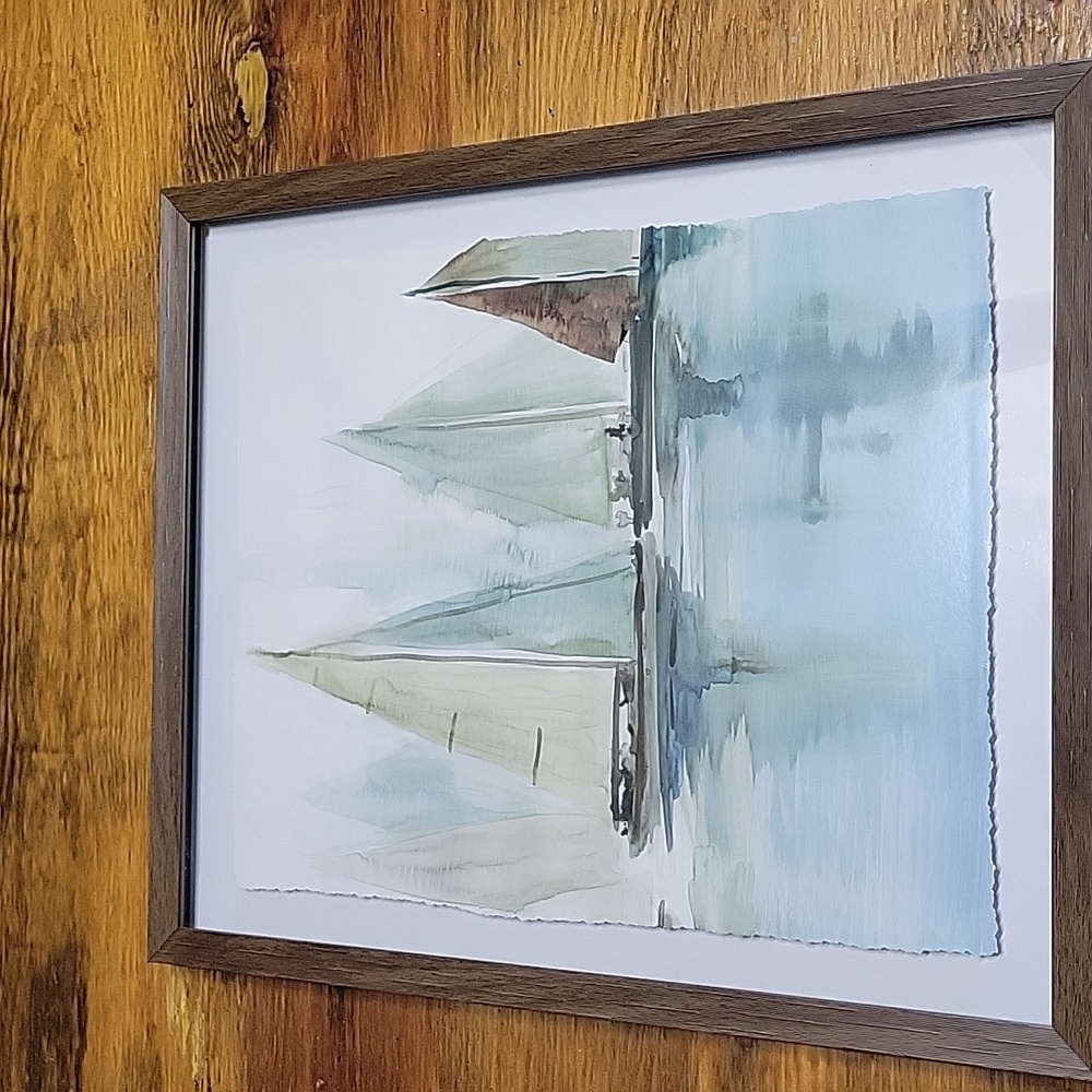 Wall Art Print Blue Sailboats II by Allison Pearce - Picture 9 of 10